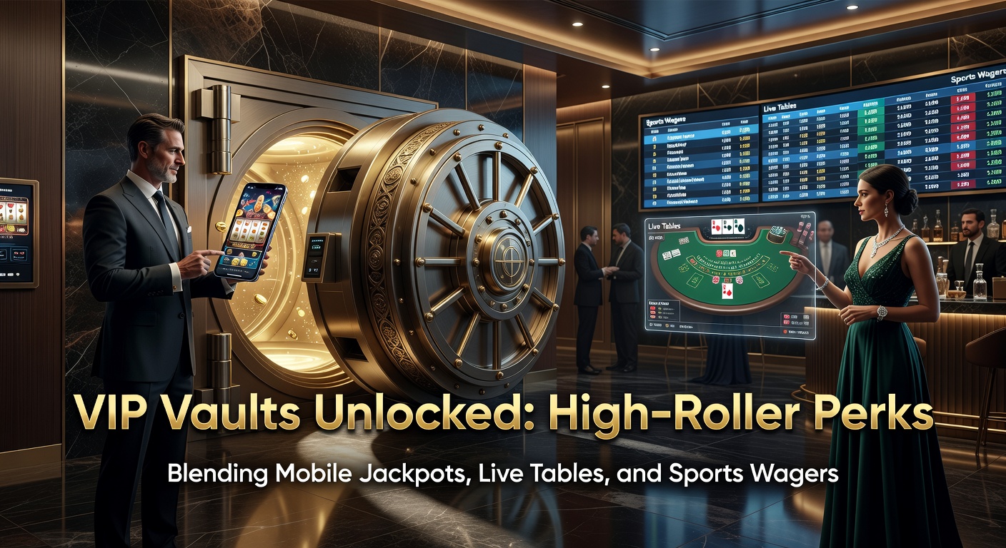 High-Roller bei einem VIP-Tisch mit Smartphone für Jackpots und Sportwetten